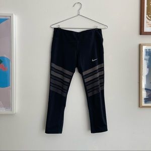 Nike Black Cropped Running Tights / Leggings